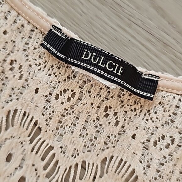 Dulcie Whimsical Fairycore Crochet Lace Blouse - Picture 7 of 9